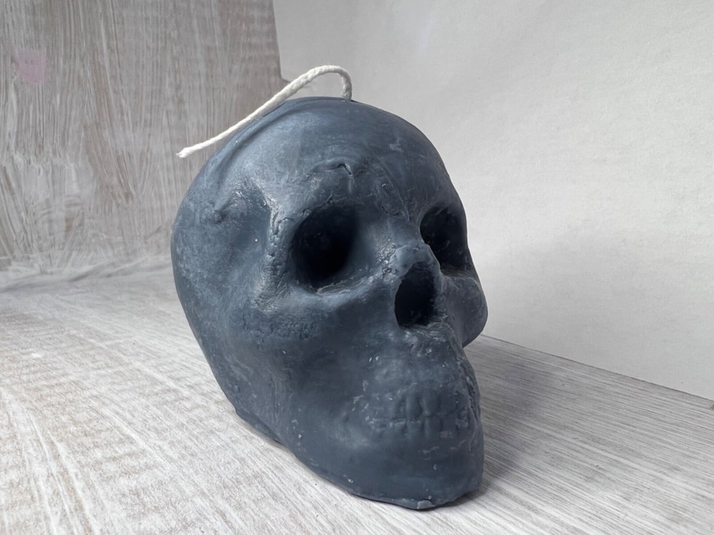 Halloween skull candle decoration