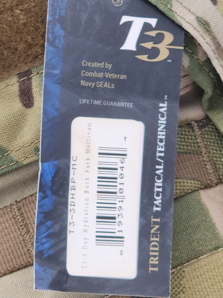 T3 Gear Backpack 3 Day Hydration Multicam NWT