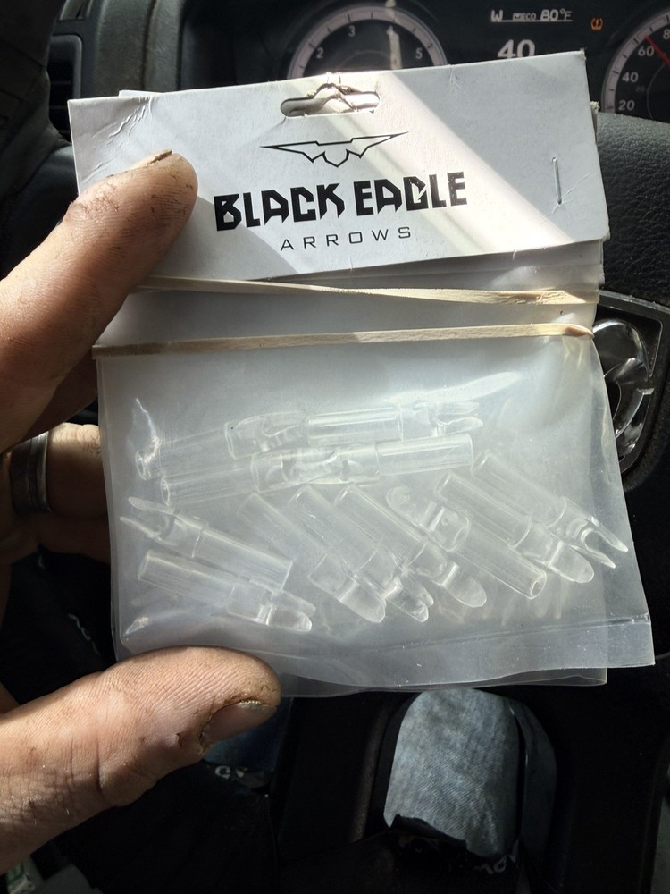Black Eagle Standard Nocks - clear- 12pk - never opened