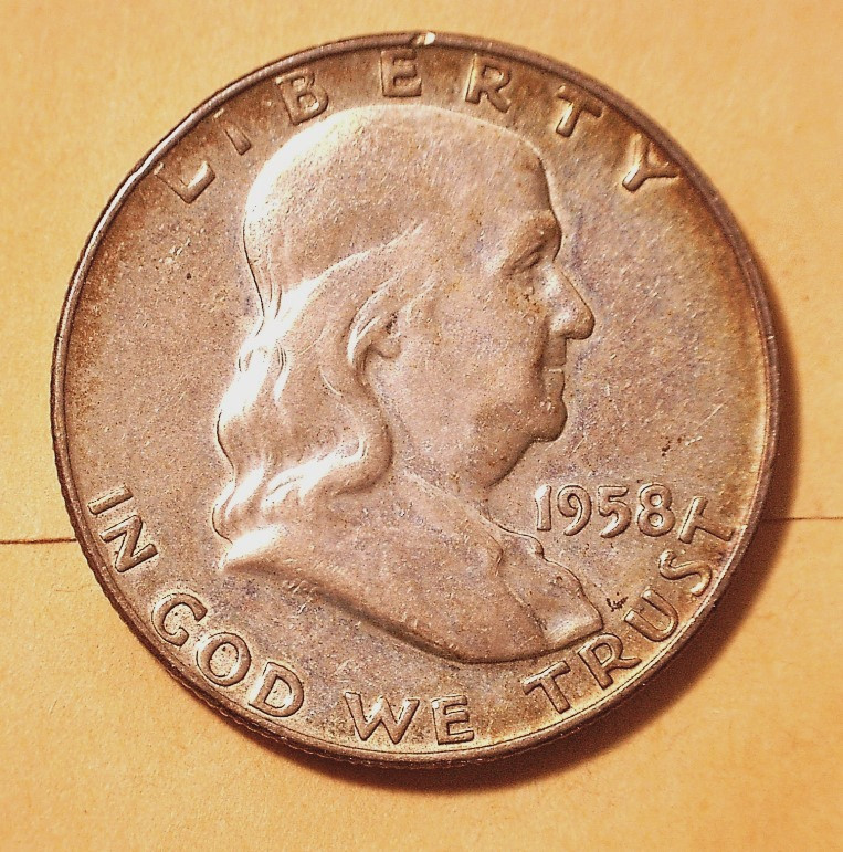 1958-D Franklin Half Dollar,  #3124
