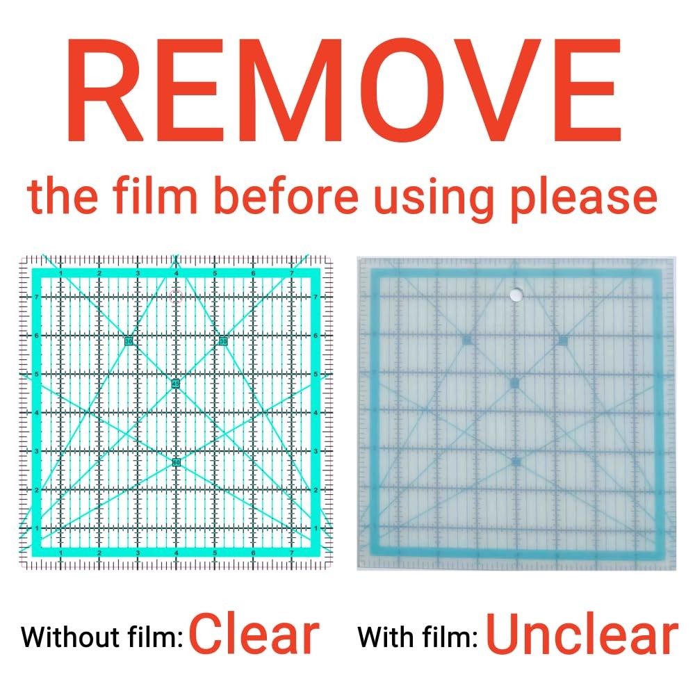 5 Piece Quilting Square Ruler Template Set Acrylic