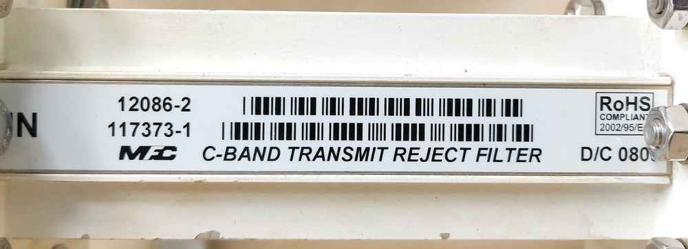 Microwave Filter Co. 12086-2 C-Band Transmit Reject Filter