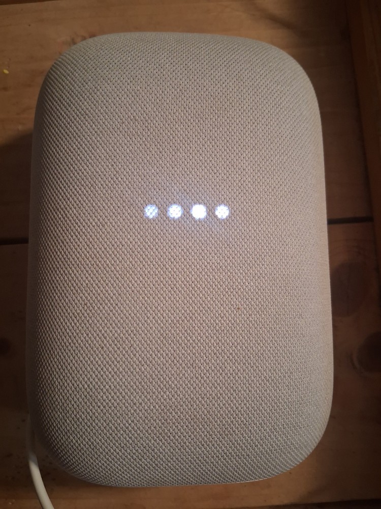 Google Nest Audio GXCA6 Chalk Multi Language Mini Bluetooth Speaker Works
