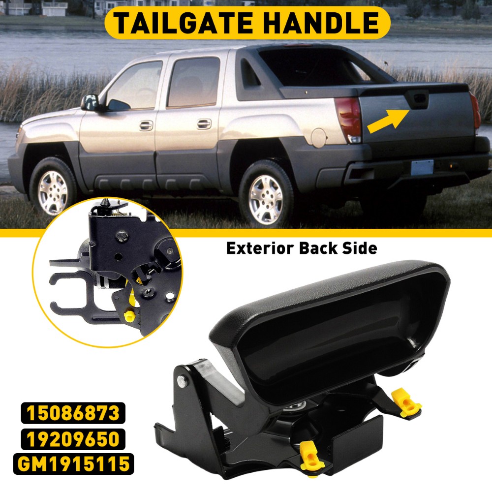 Tailgate Tail Gate Handle Rear Black for 02-06 Chevy Avalanche