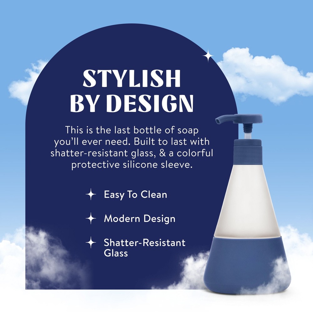 Refillable Liquid Hand Soap Dispenser- Midnight Blue - 12 Oz