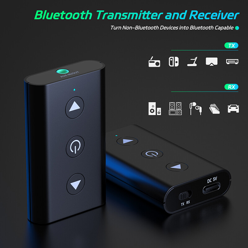 2in1 USB Wireless Bluetooth 5.1 Transmitter Receiver for Music Audio Aux Adapter