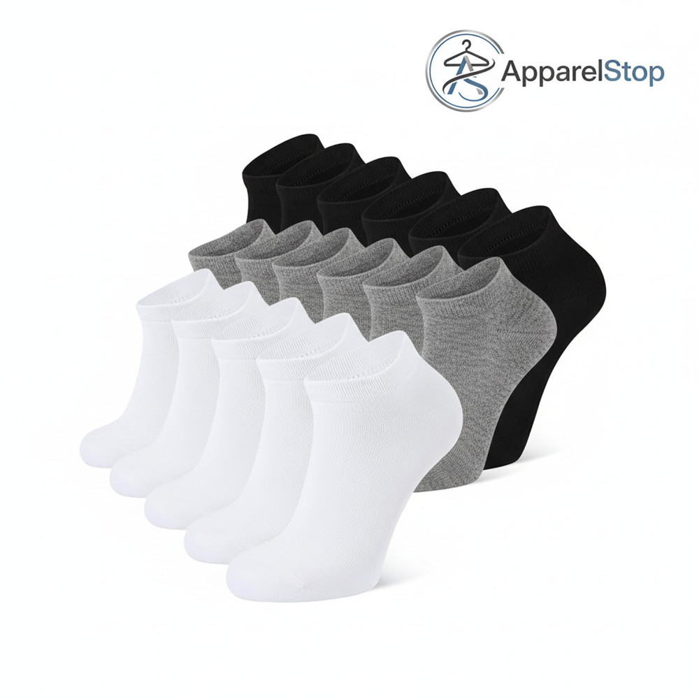 Ankle Socks Solid Colors - Size 9-11, 10-13 - Multi-Pack