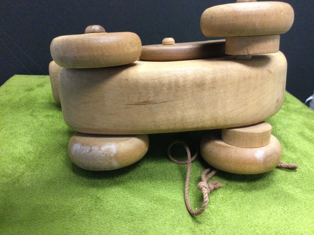 🌺Vintage Natural Wood DUCK PULL TOY Excellent!🌺