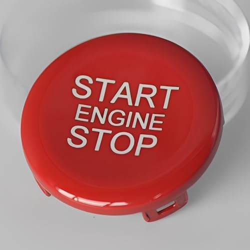 ABS Car Engine Start Stop Switch Button Cover Trim Replacement for Alfa Red