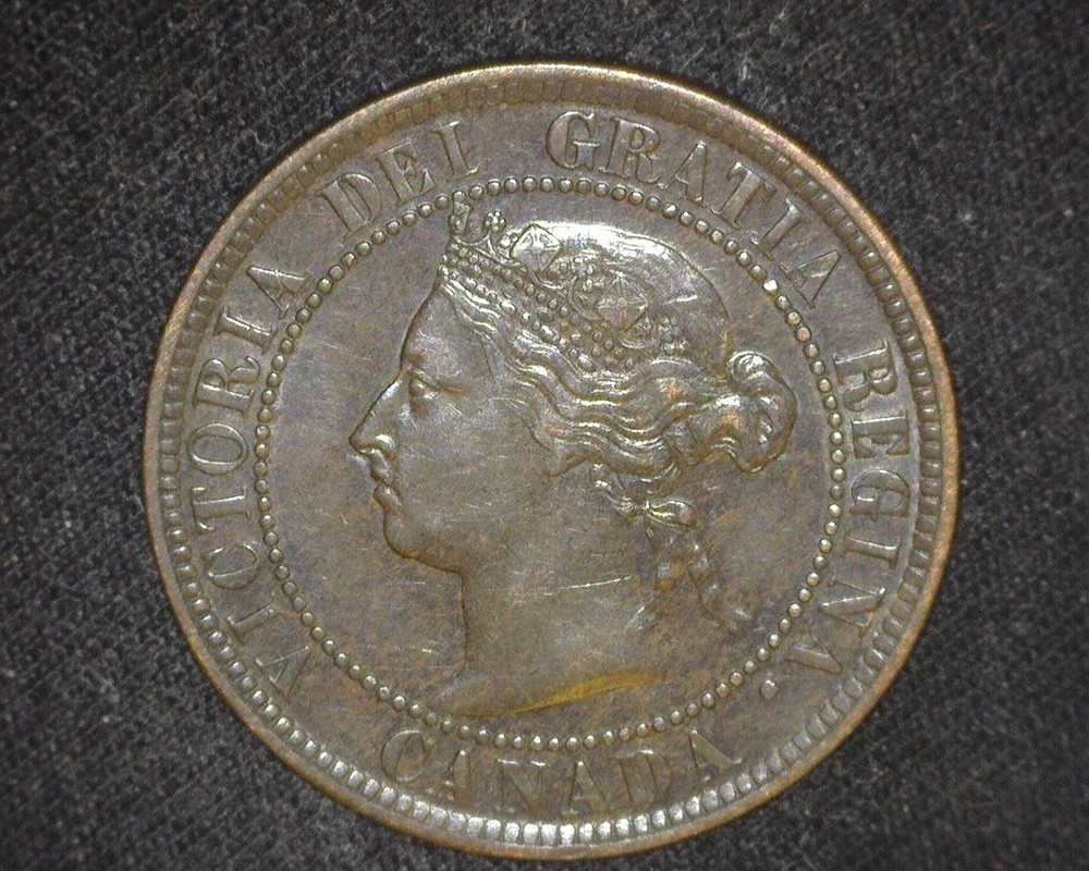CANADA 1884 LARGE CENT KM7 ABOUT UNCIRCULATED LIGHT SCRATCH ~D11