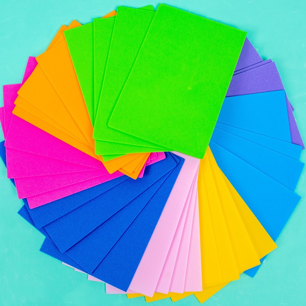 Hello Hobby Multicolor Adhesive Foam Sheets, 40-Pack