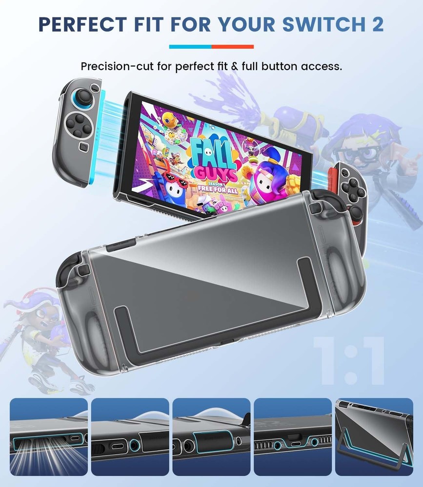 Switch 2 Accessories Bundle for Nintendo 2 2 Kit, Multi-Color