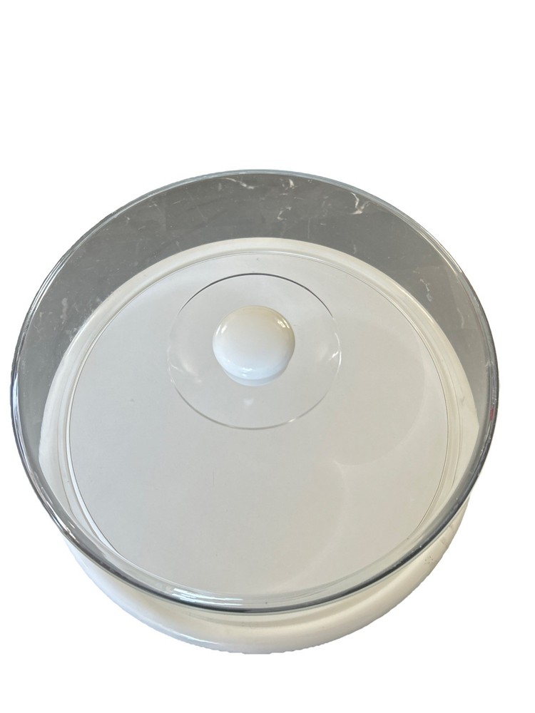Rotating (lazy susan) White Plastic Cake Stand
