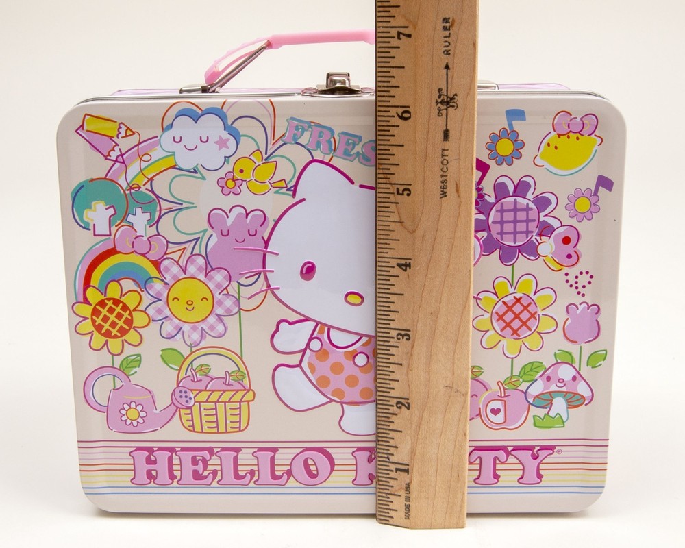 Hello Kitty Fresh! Spring Themed Lunch/Storage Box with Embossed Lid Tin NWT