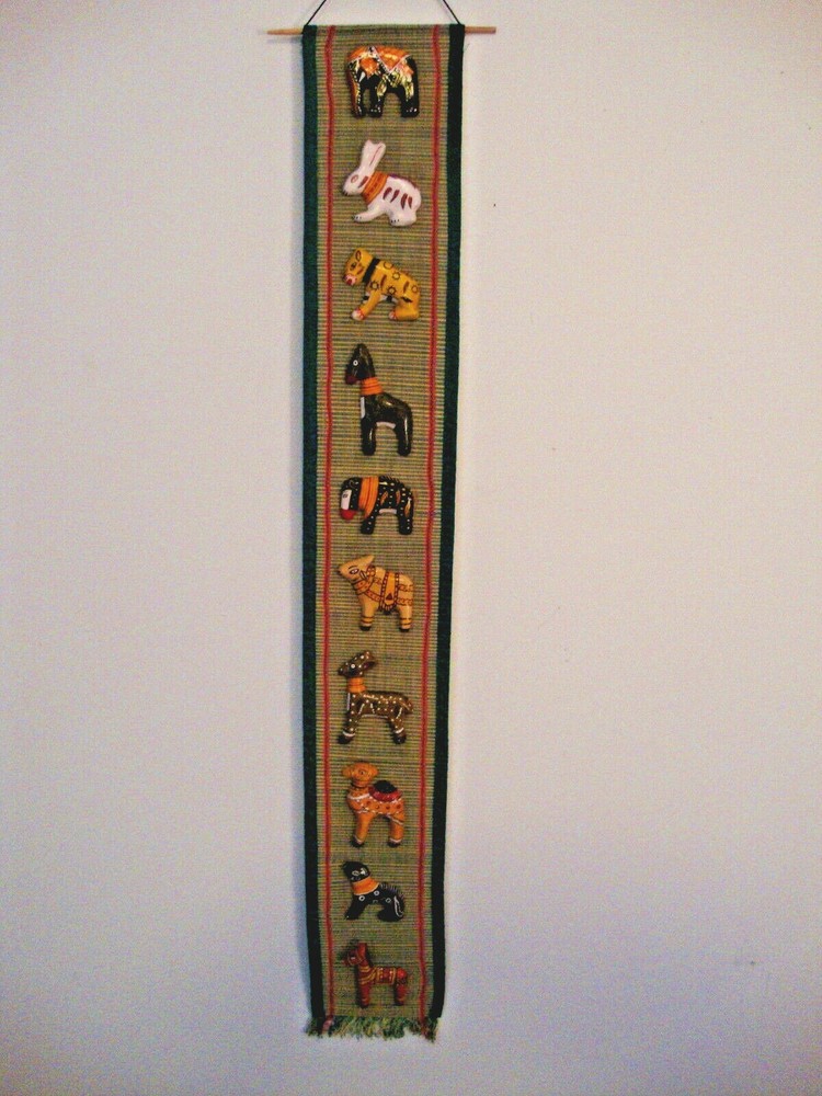 Wild Animal Wall Hanging, Bell Pull, Child's Decor