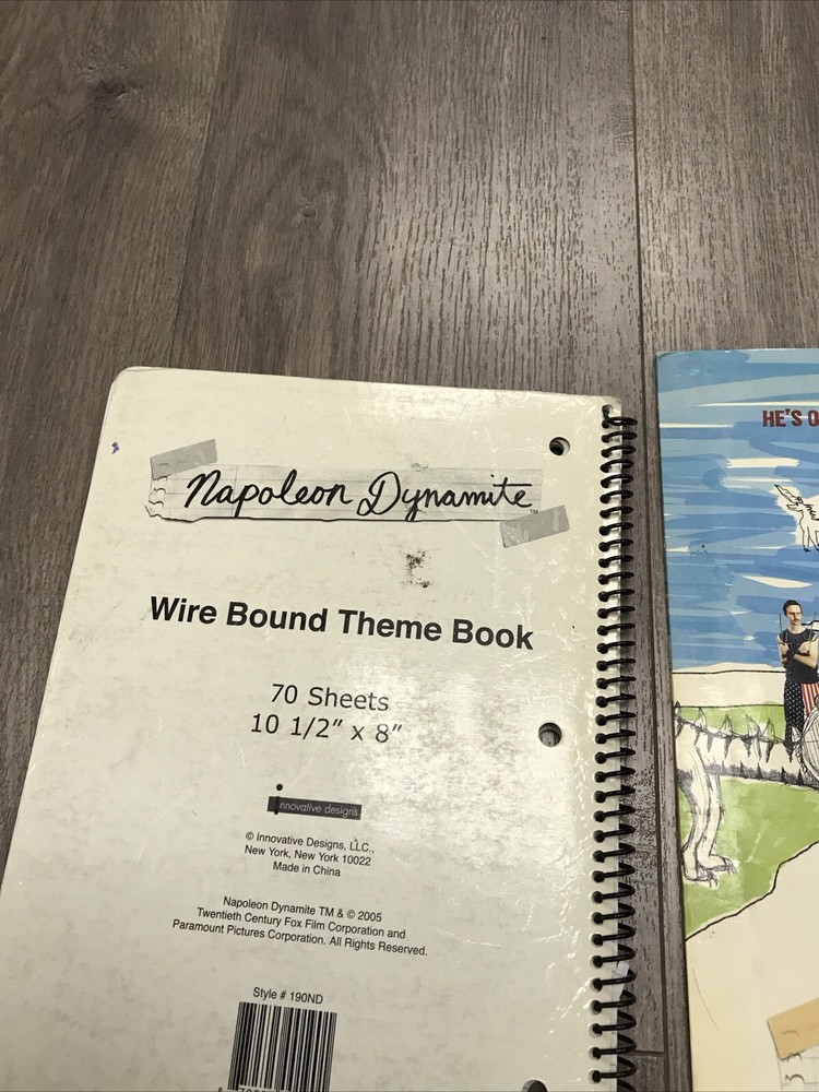 Vintage 2005 Napoleon Dynamite Folder And Notebook