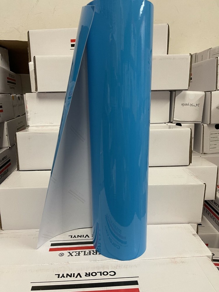 1 Roll Light Blue Glossy Vinyl 12 " x 50 yards (150 Feet ) Plotter  interflex®