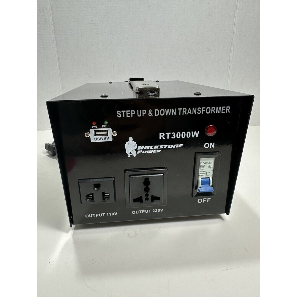 ROCKSTONE POWER Voltage Converter Transformer- Step Up/Down RT3000W NEW Open Box