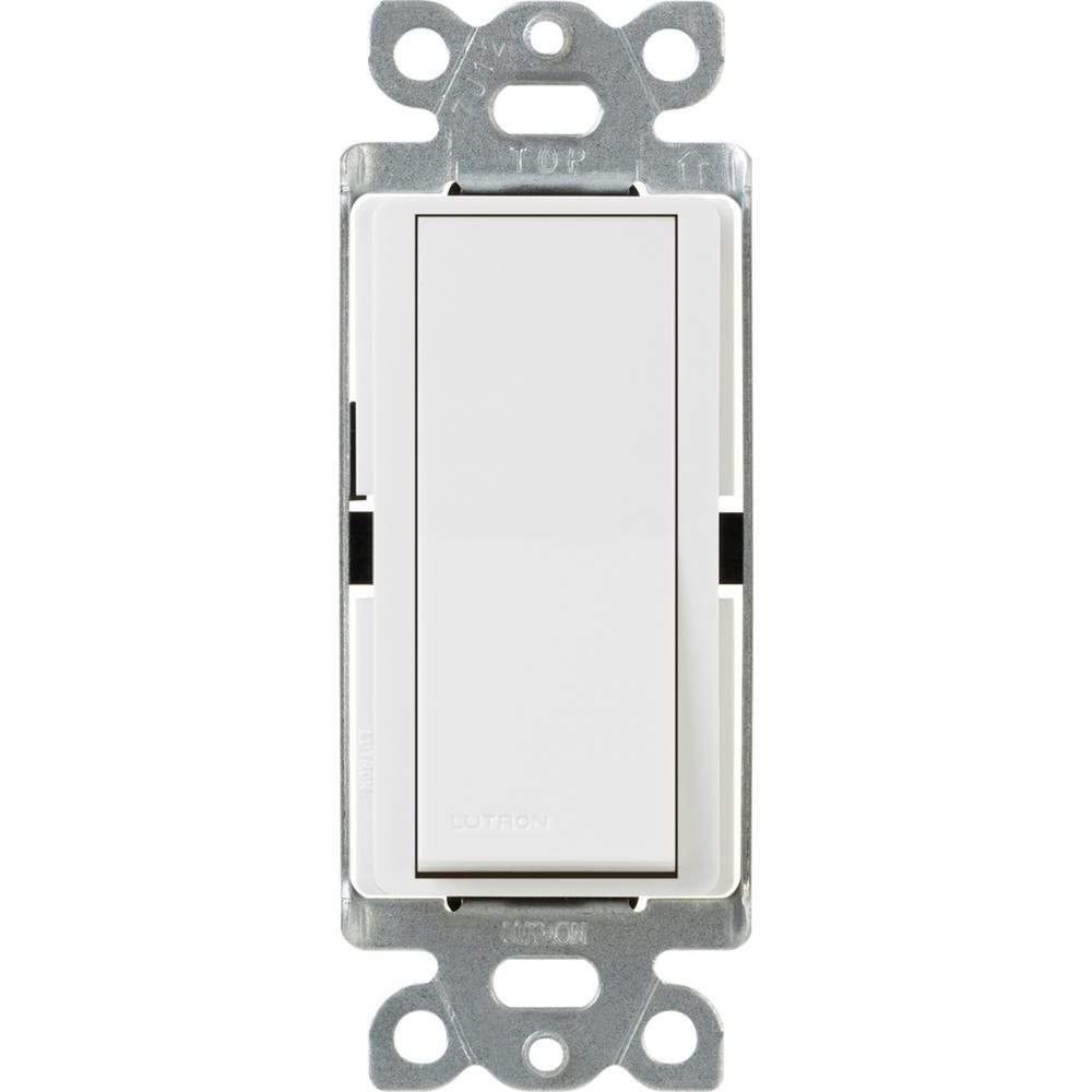 Claro 3 Way Electrical Switch 15A, Modern Rocker, White