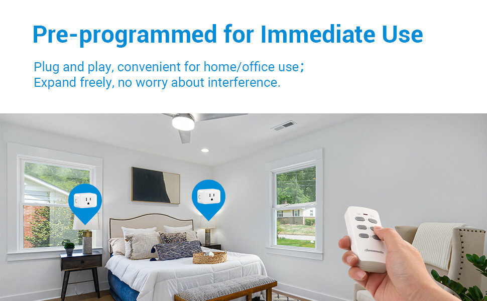 DEWENWILS Wireless Remote Control Socket Electrical Outlet Switch Automation 1v3