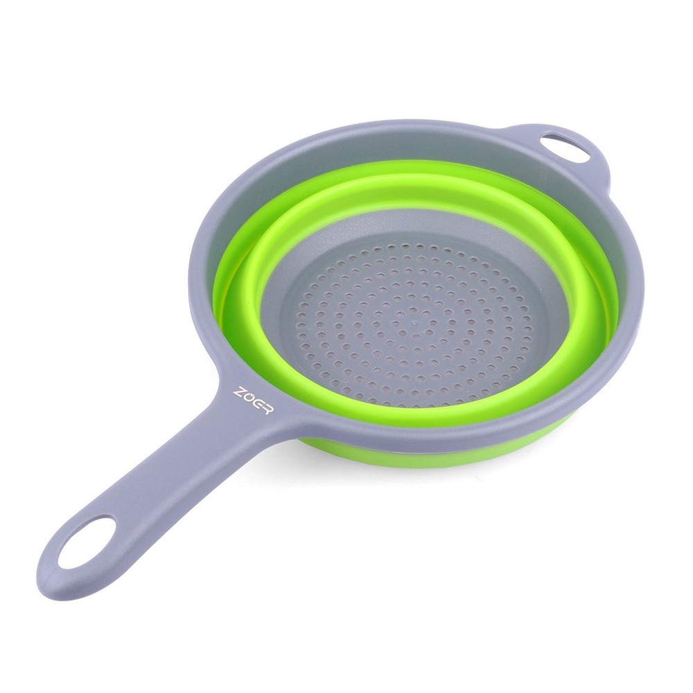 ZOER Kitchen Foldable Pasta Strainers,Collapsible Colanders with Handles,Spac...