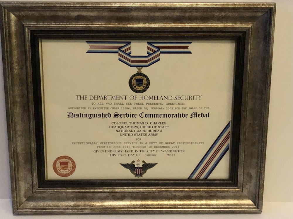 D.H.S. DISTINGUISHED SERVICE COMMEMORATIVE CERTIFICATE-Type-2 w/ Free Printing