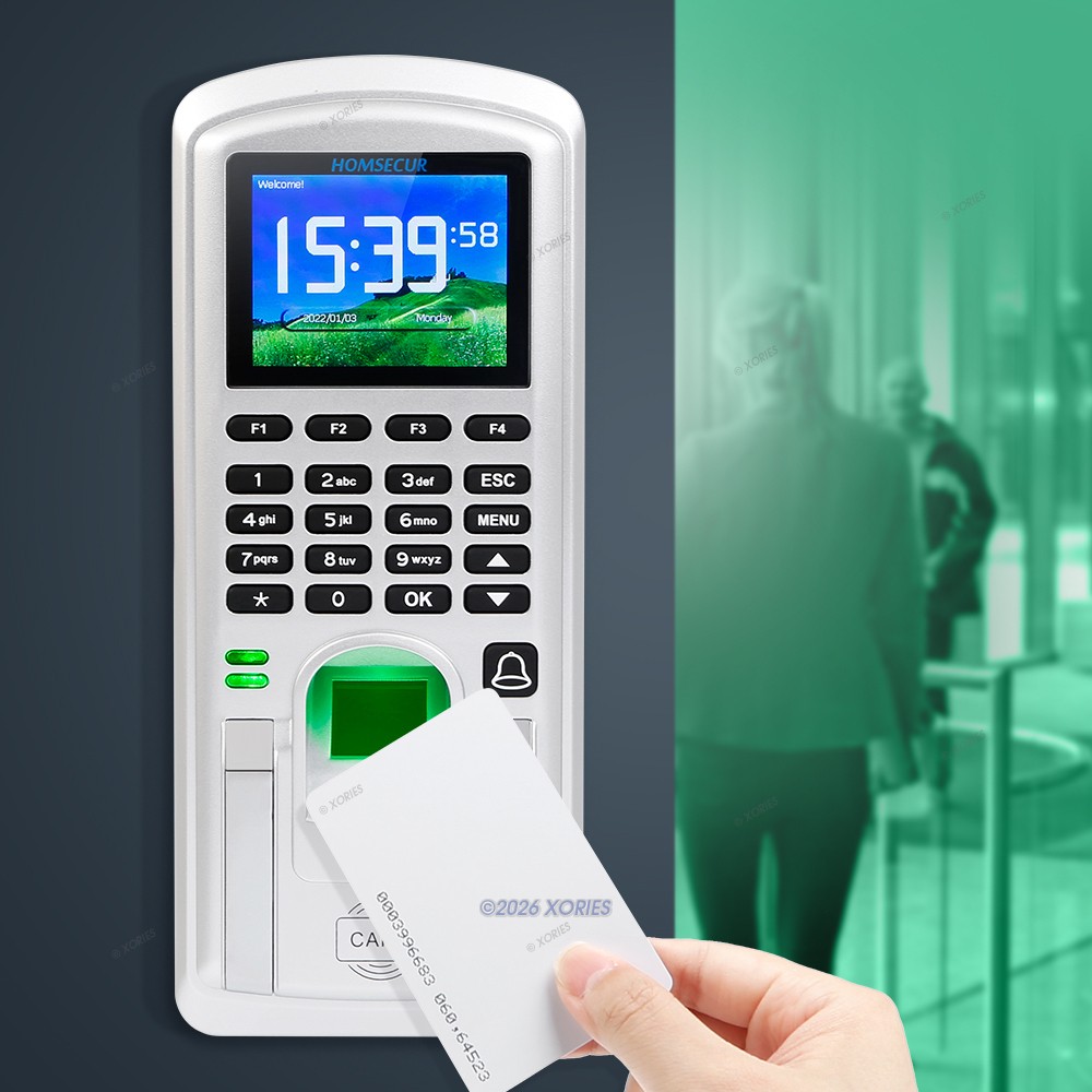 HOMSECUR Support Remote Access WiFi Time Clock And Access Control + RFID Reader