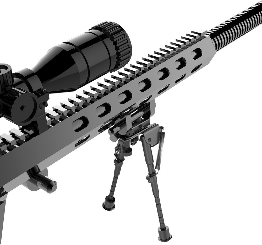6-9" Adjustable Spring Return Bipod Adapter 20mm Picatinny Rail Mount Adapter