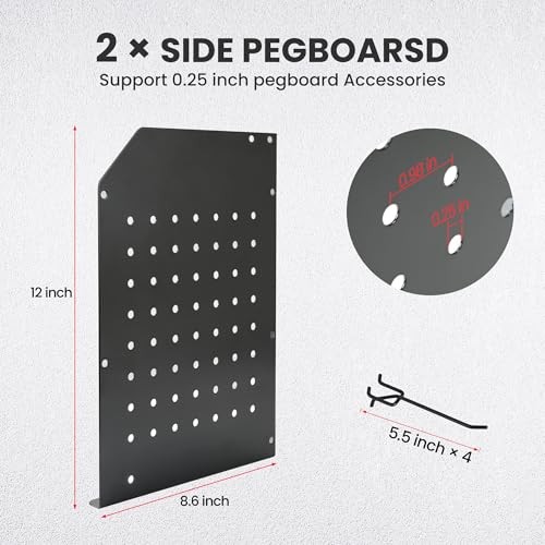 2-in-1 Power Tool Organizer Wall Mount, 3-Layer Drill 3 Layer-(2-IN-1) Black