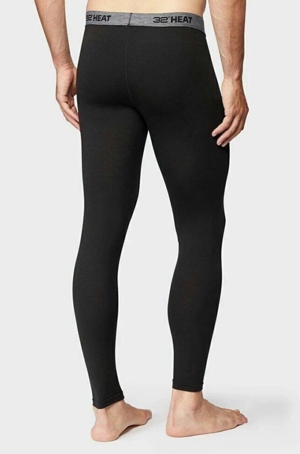 2 Men's 32 Degrees Heat Stretch Quick-Dry Soft Base Layer Pants 2 Pack Small
