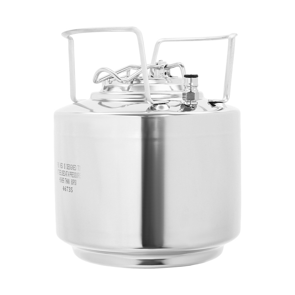 6L Mini Ball Lock Keg 304 Stainless Steel Home Brewing Keg Beer Brewing Keg