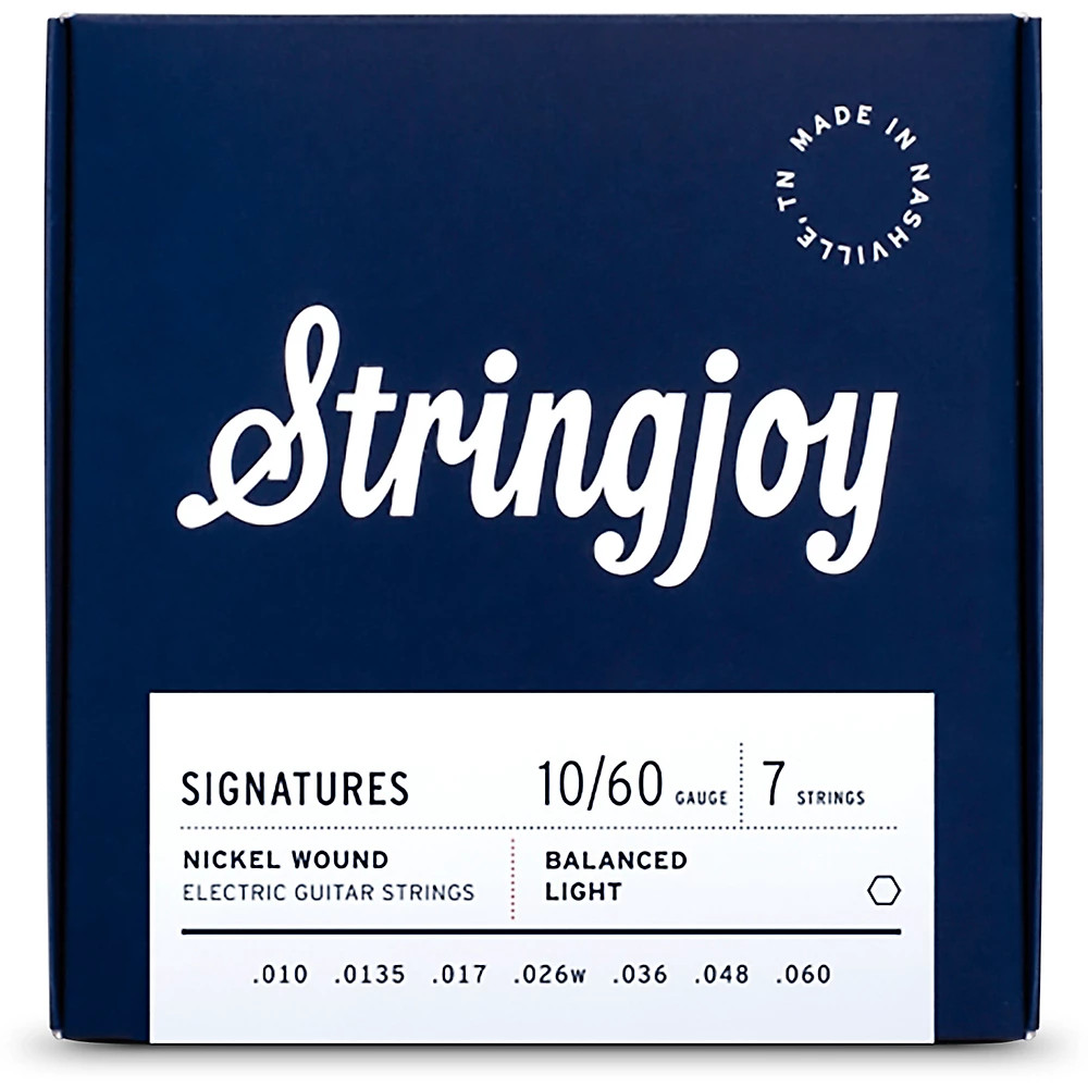 Stringjoy Signatures 7 String Nickel Wound Electric Guitar Strings 10 - 64