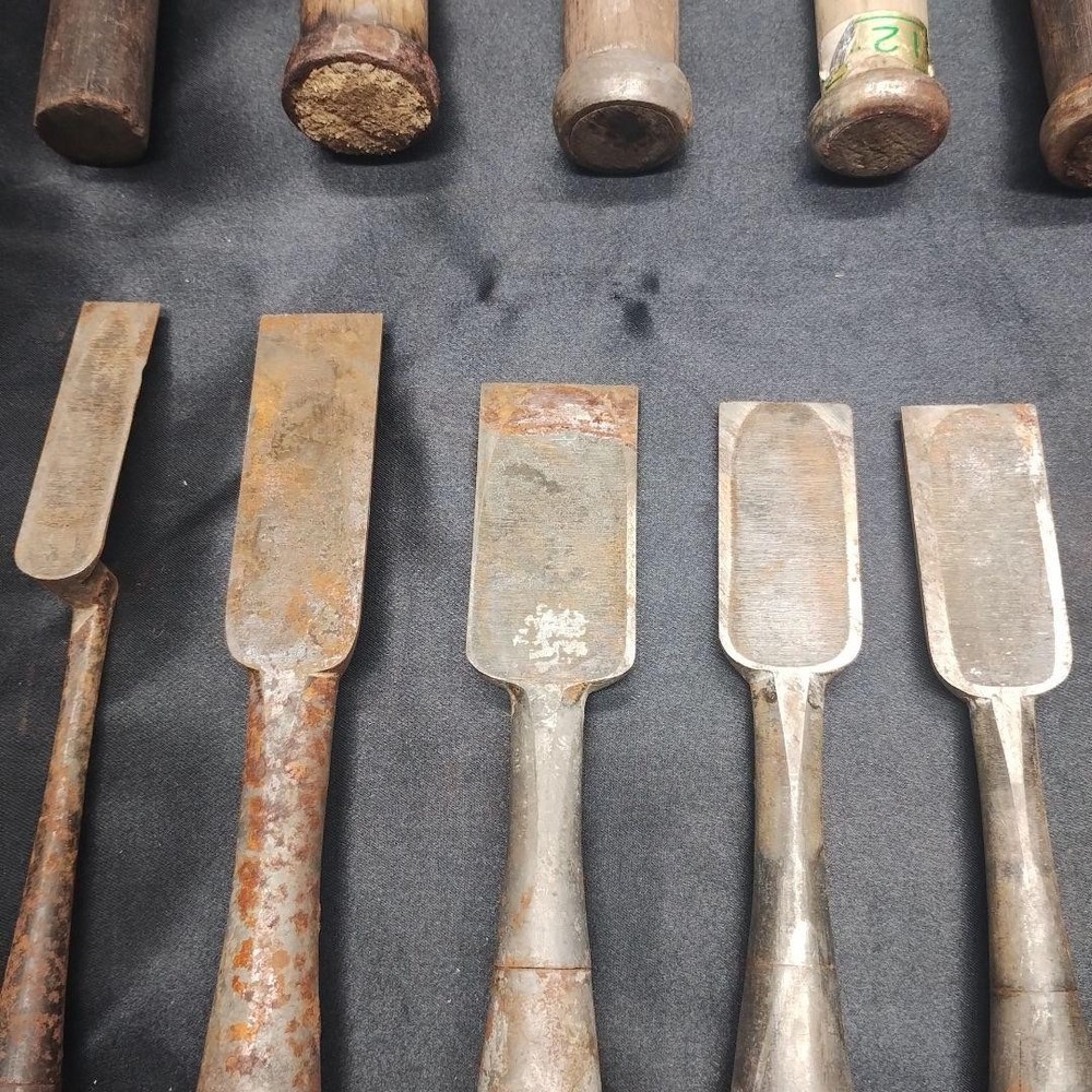 Nomi Chisel Set 19pc Vintage Hand Tool Metal Chisel Collection Assorted