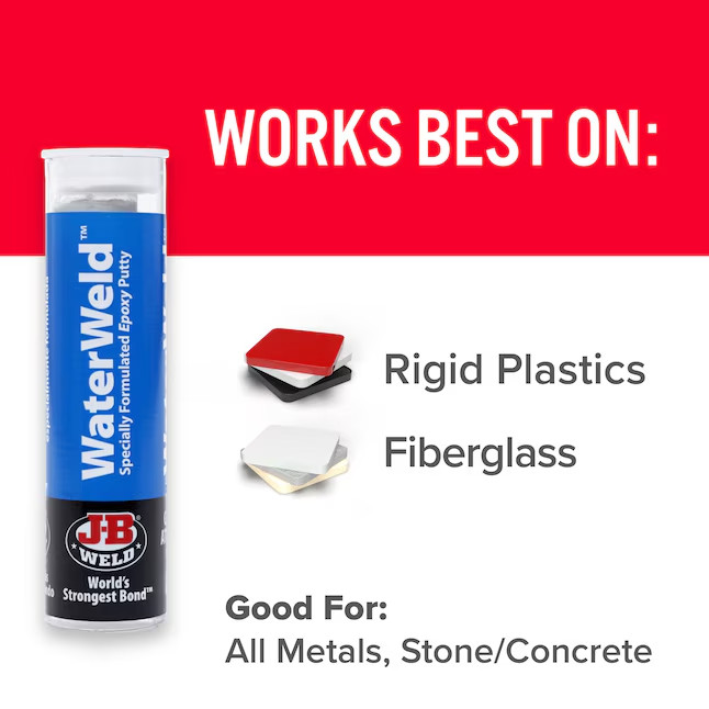 J-B WELD WaterWeld White Epoxy Adhesive