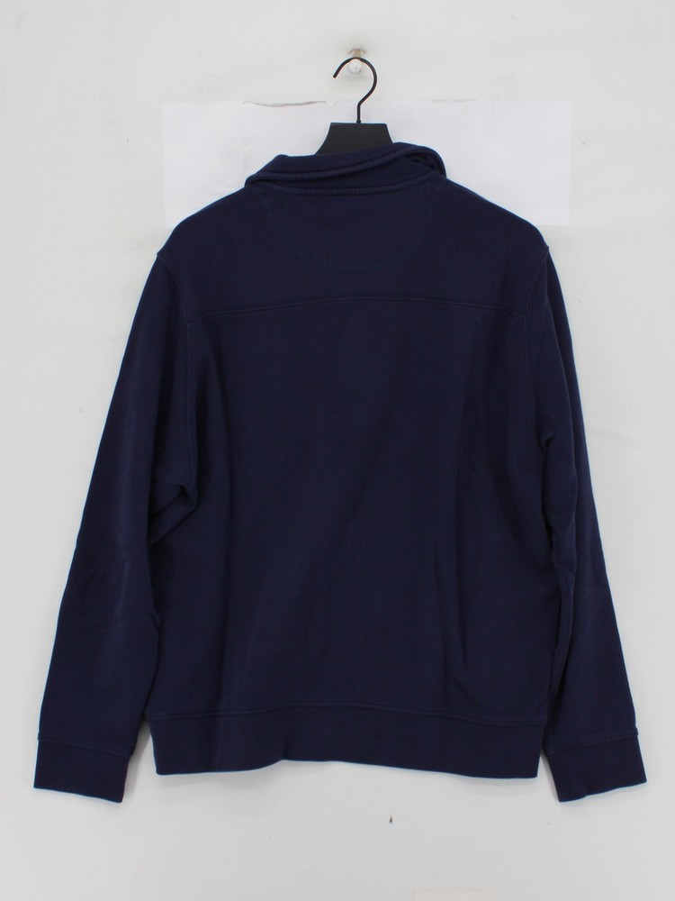 White Stuff Men's Jumper L Blue 100% Cotton Collared Pullover