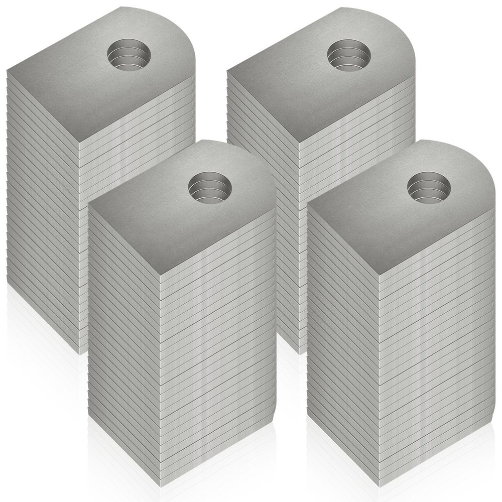 100 Pcs Weld on Tabs, Universal Shock Mount Flat Tab Bracket 1" W, 1 1/2" H,