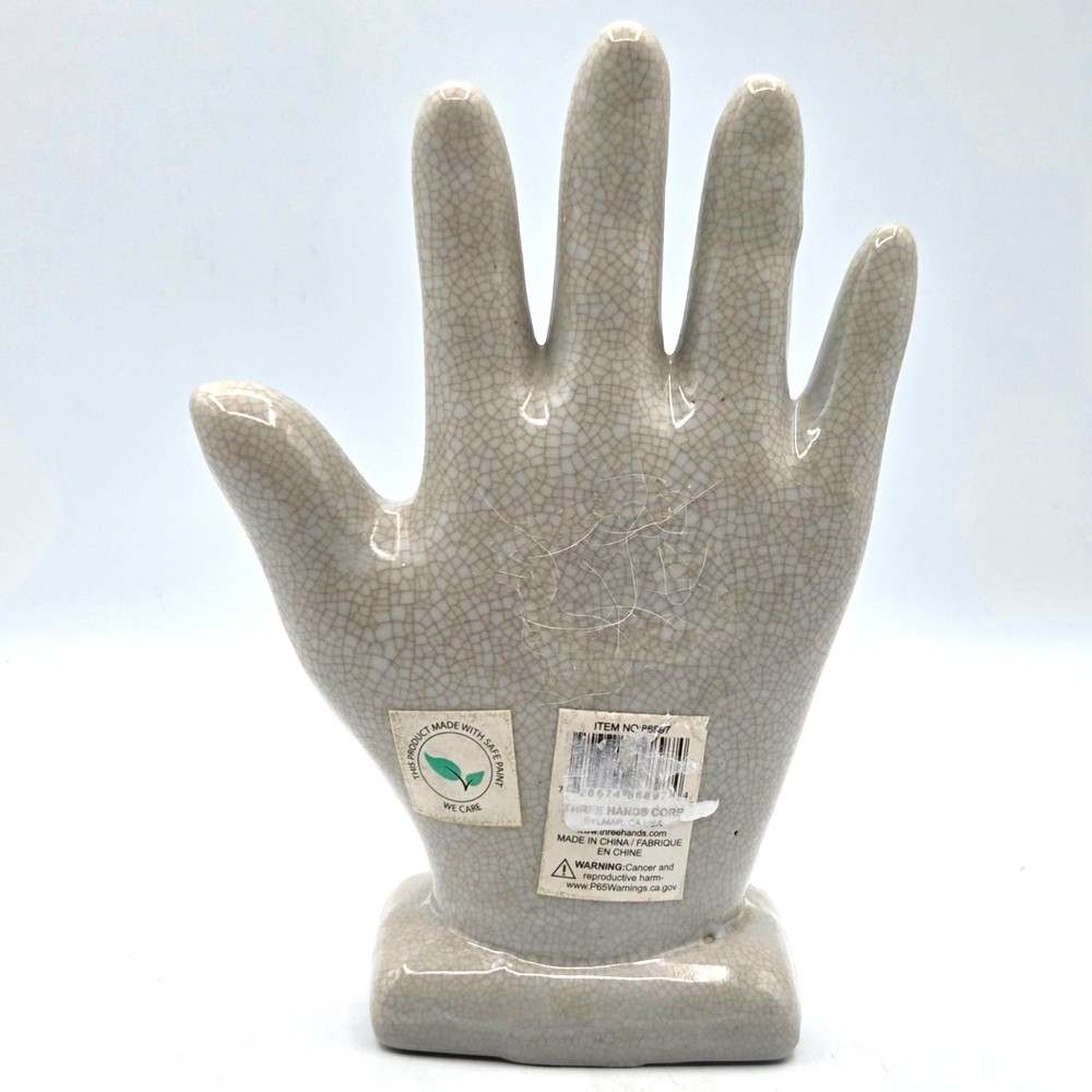 RETRO Palmistry Ceramic Hand Chiromancy Fortune Palm Reader Prediction