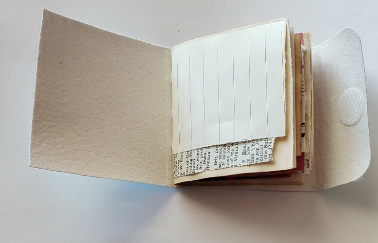 Mini Junk Journal Holo Iridescent Wallet Fold Notebook Scrapbook Art Diary