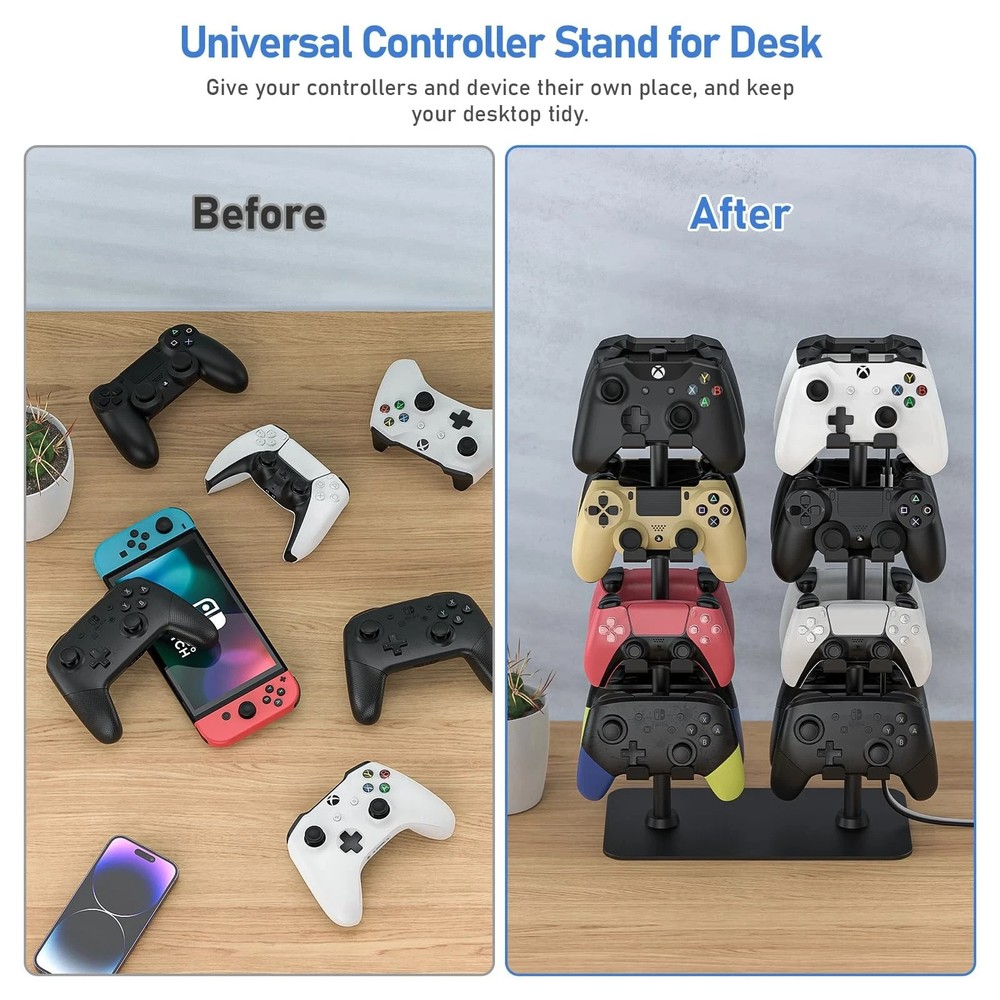 Controller Holder for 16 Xbox PS5 PS4 Gaming Controller, Video Game Controlle...