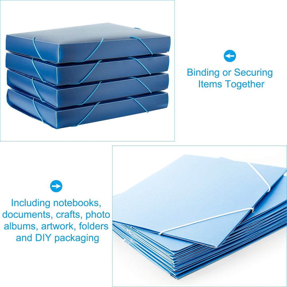 50Pcs 6" Elastic Barbed Cord 1.6mm Loop Stretch Round String Black