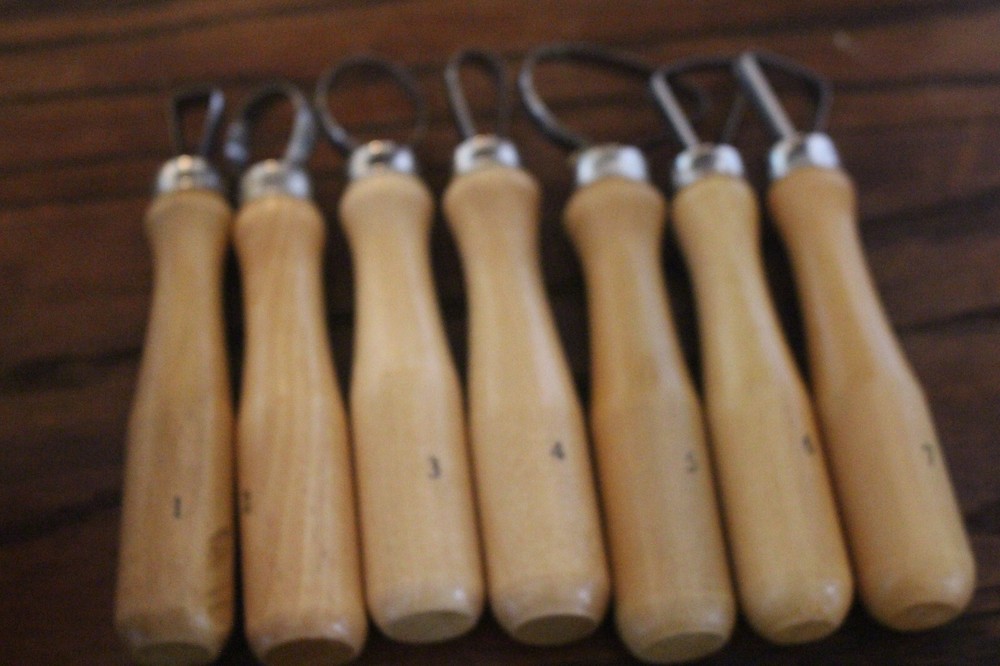 Pottery Tools, Large Loop Tools, Set of 7, New