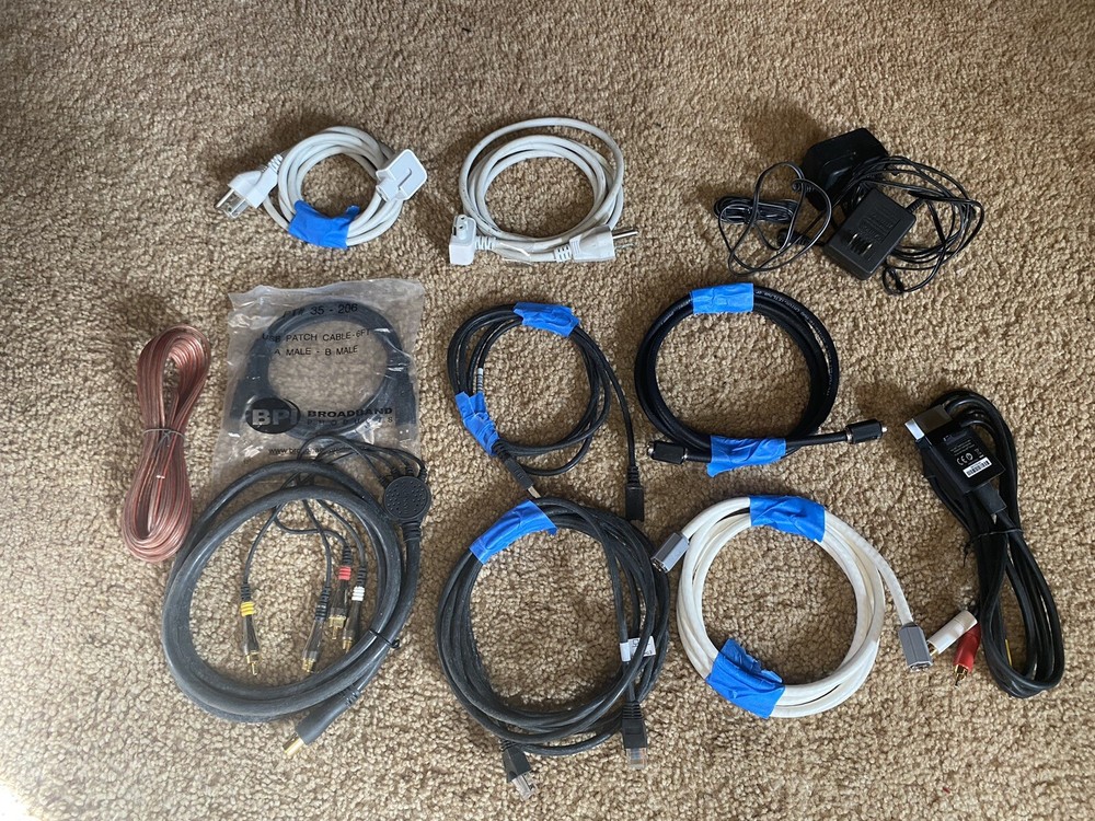 Miscellaneous Cable lot- Xbox 360 Composite AV Cable, Computer, Etc…..