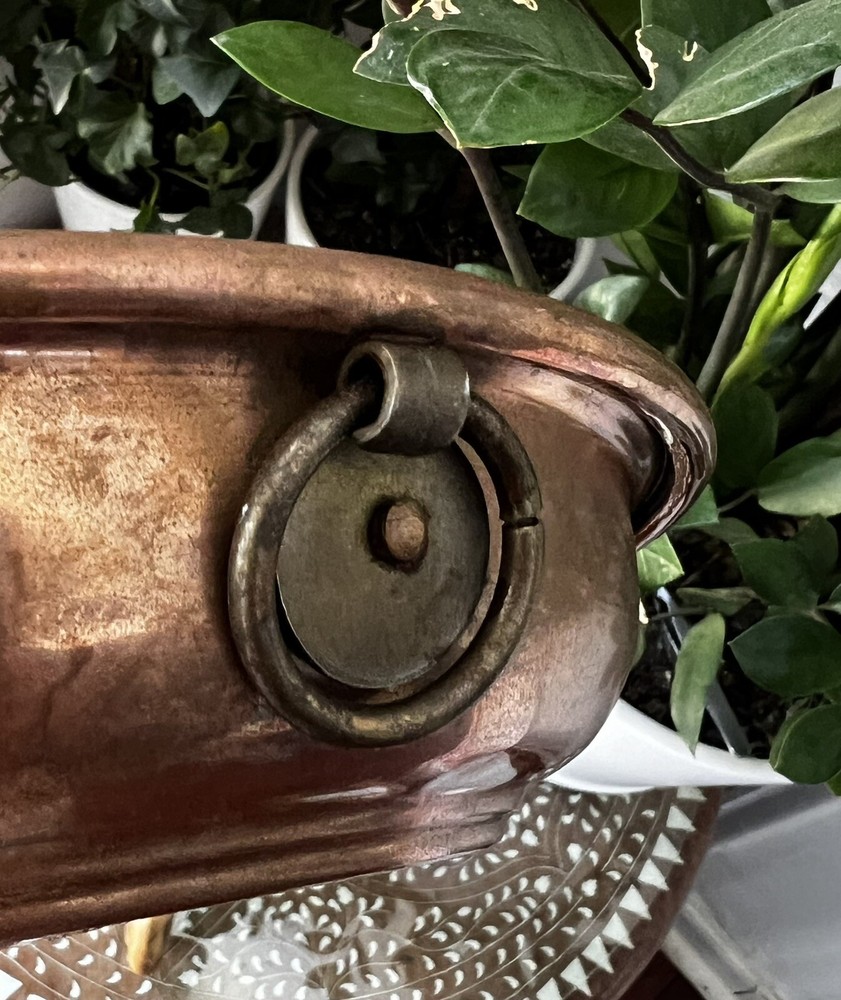 Vintage Copper Strainer with Hanging Loop 10” Diameter