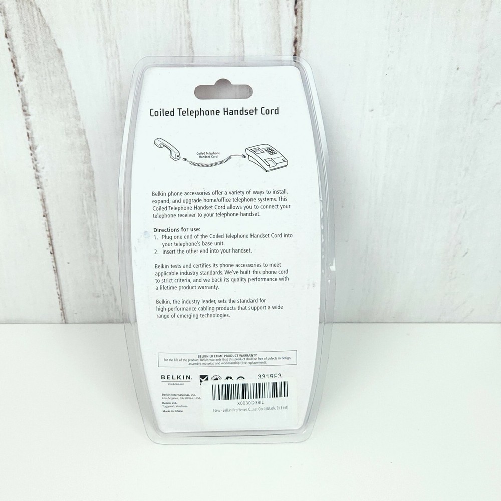 BELKIN 25ft Coiled Telephone Handset Cord
