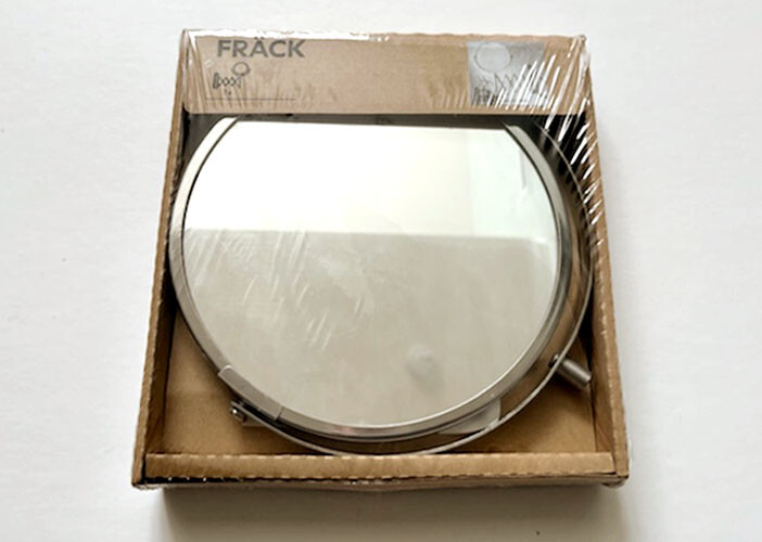 IKEA FRACK MIRROR: MAGNIFYING--MAKEUP--SHAVING--EXTENDABLE WALL-MOUNT 20325 NEW