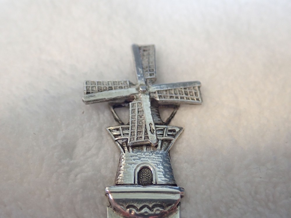 Dutch solid silver or sterling windmill book mark