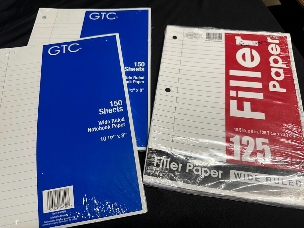 Notebook paper 3 packs