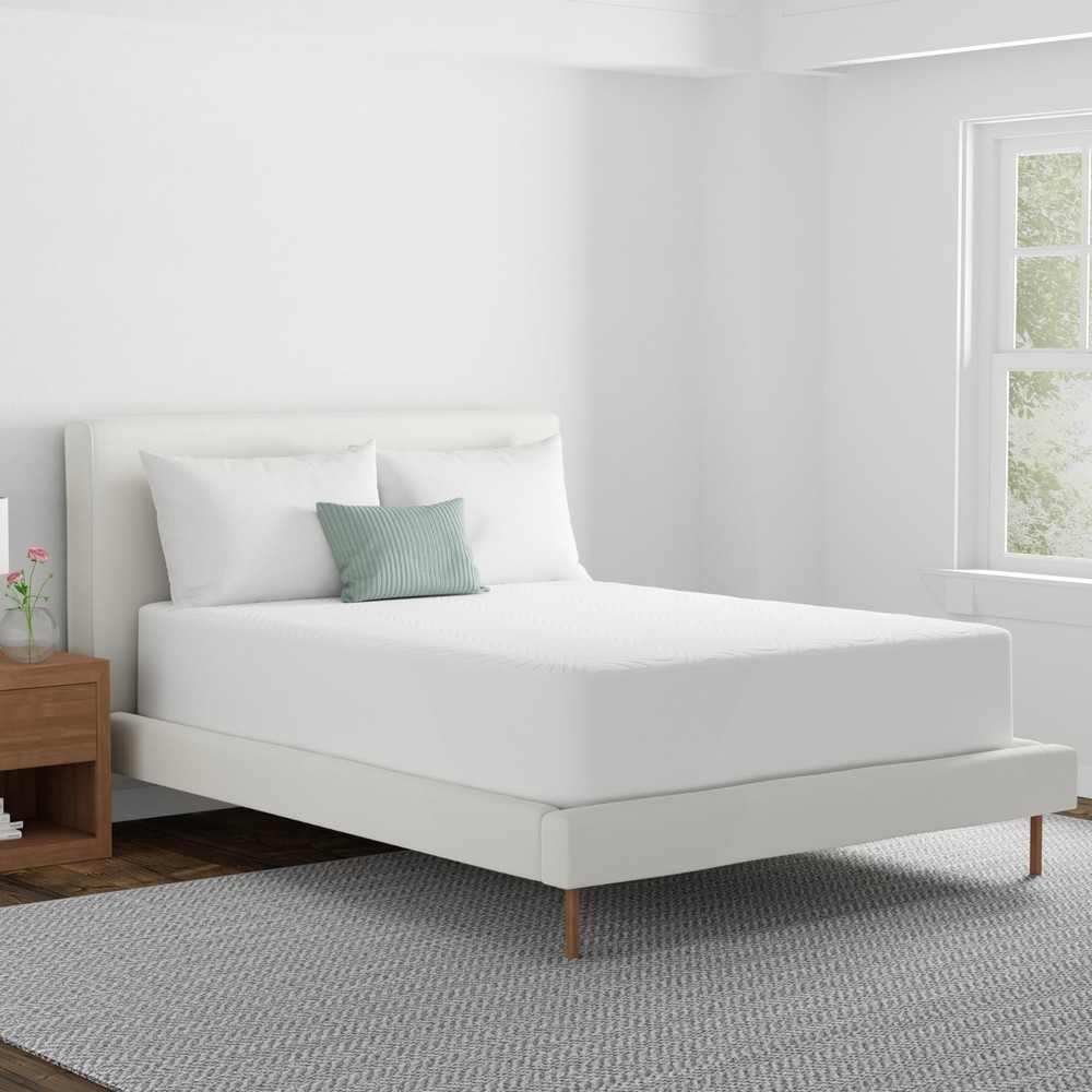 AllerEase CleanBoost Waterproof Mattress Protector Plush Knit