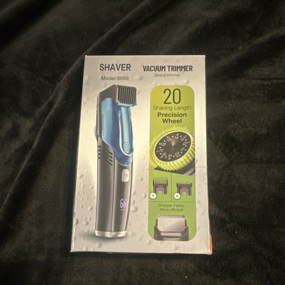 Vacuum Trimmer Model 9899 Beard USB Charging Black Blue Precision Wheel