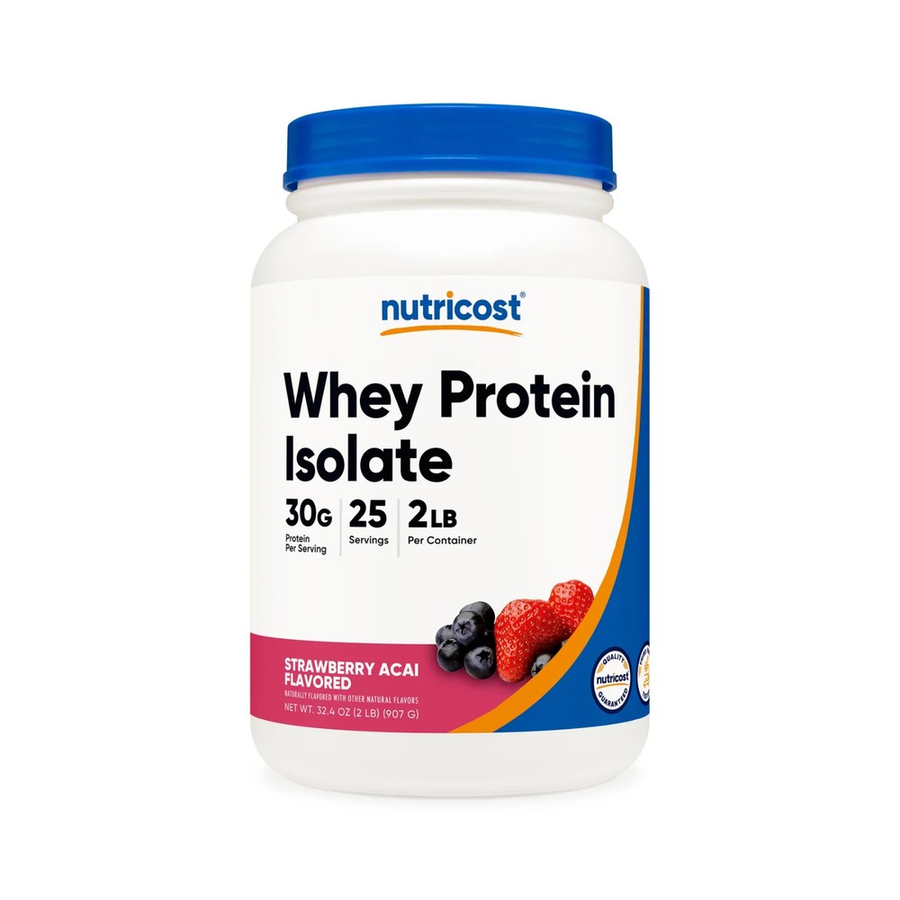 Nutricost Whey Protein Isolate Powder/2LBS/30g/25serv